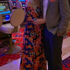 Floral off the shoulder maxi